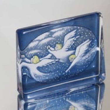 Iittala lasikortti, Sinessä taivaan keinuen, suunnittelija Heljä Liukko-Sundström, Sinessä taivaan keinuen, suuri, serikuva