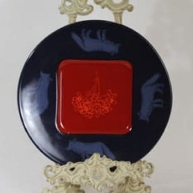 Arabia Flora & fauna koristelautanen, suunnittelija Eeva Sivula|Pekka Toivanen, serikuva