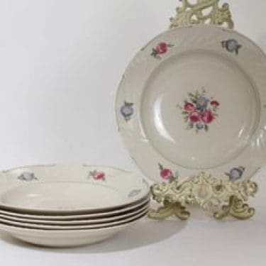 Arabia Tellervo lautaset, syvä, 6 kpl, suunnittelija , syvä, siirtokuva