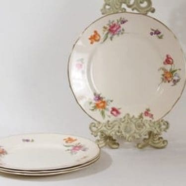 Arabia Kesäkukka lautaset, matala, 4 kpl, suunnittelija , matala, siirtokuva