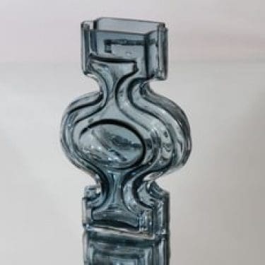 Riihimäen lasi Emma maljakko, siniharmaa, suunnittelija Helena Tynell,