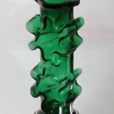 Riihimäen lasi Kasperi maljakko, vihreä, suunnittelija Erkkitapio Siiroinen, suuri