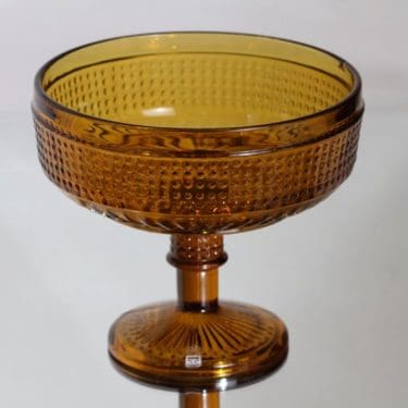 Riihimäen lasi Barokki kulho, jalallinen, suunnittelija Erkkitapio Siiroinen, jalallinen