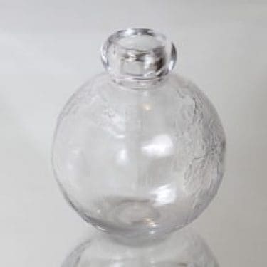 Riihimäen lasi Tellus koristepullo, kirkas, suunnittelija Erkkitapio Siiroinen,