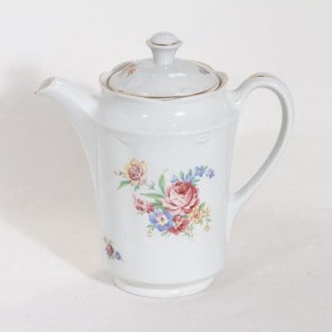 Arabia FQ kahvikaadin, kukkakuvio, suunnittelija , kukkakuvio, siirtokuva, 1 l