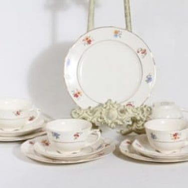 Arabia Sirkka kahvikupit ja lautaset, 4 kpl, suunnittelija Esteri Tomula, siirtokuva