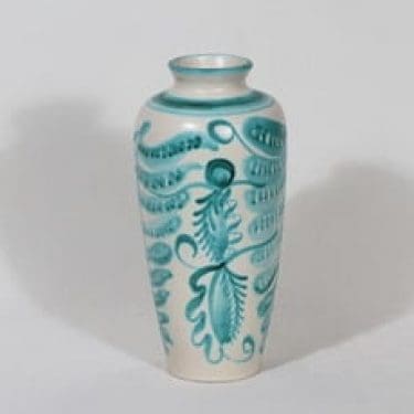 Kupittaan savi 2449|2049 maljakko, käsinmaalattu, suunnittelija , käsinmaalattu, kobolttiväri, signeerattu