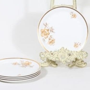 Arabia Myrna lautaset, 5 kpl, suunnittelija Olga Osol, pieni, serikuva