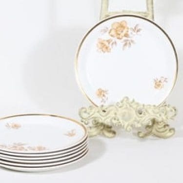 Arabia Myrna lautaset, 7 kpl, suunnittelija Olga Osol, pieni, serikuva