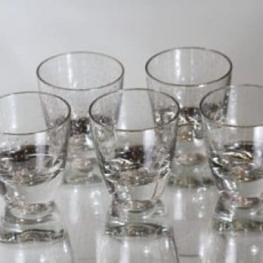 Nuutajärvi Pore lasit, 8 cl, 5 kpl, suunnittelija Gunnel Nyman, 8 cl, pieni