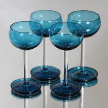 Riihimäen lasi Harlekiini viinilasit, 10 cl, 4 kpl, suunnittelija Nanny Still, 10 cl