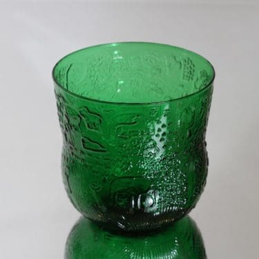 Nuutajärvi Fauna kulho, vihreä, suunnittelija Oiva Toikka, pieni