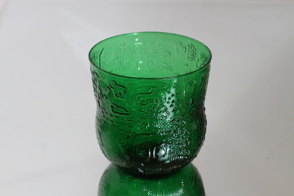 Nuutajärvi Fauna kulho, vihreä, suunnittelija Oiva Toikka, pieni