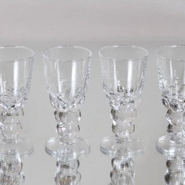 Nuutajärvi Mukura / Paratiisi lasit, 10 cl, 4 kpl, suunnittelija Oiva Toikka, 10 cl