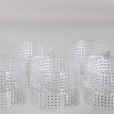 Nuutajärvi OTK desseet glasses, clear, 5pcs, Kaj Franck