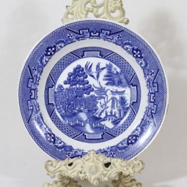 Arabia Willow lautanen, sininen, suunnittelija , kuparipainokoriste