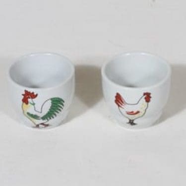 Arabia ML munakupit, kukko- ja kanakoriste, 2 kpl, suunnittelija , kukko- ja kanakoriste, siirtokuva