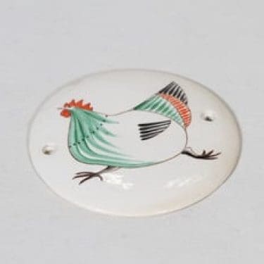 Arabia ovikilpi, käsinmaalattu, suunnittelija , käsinmaalattu, kana-aihe