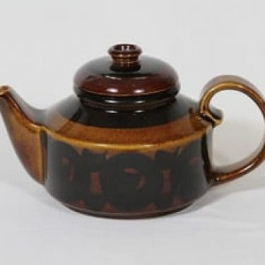 Arabia Soraya teekaadin, käsinmaalattu, suunnittelija Gunvor Olin-Grönqvist, käsinmaalattu, signeerattu, retro