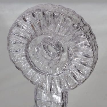 Riihimäen lasi Corona taide-esine, signeerattu, suunnittelija Helena Tynell, signeerattu, kristalli
