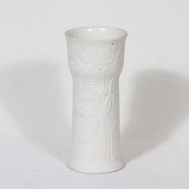 Arabia Suvi maljakko, valkoinen, suunnittelija Gunvor Olin-Grönqvist, mattalasite