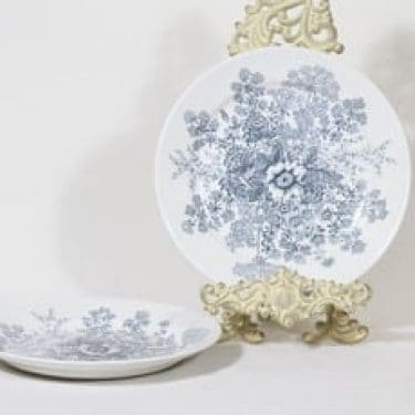 Arabia Puketti lautaset, 2 kpl, suunnittelija Raija Uosikkinen, kuparipainokoriste