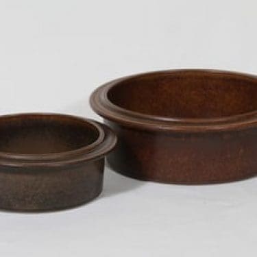 Arabia Ruska kulhot, ruskea, 2 kpl, suunnittelija Ulla Procope,