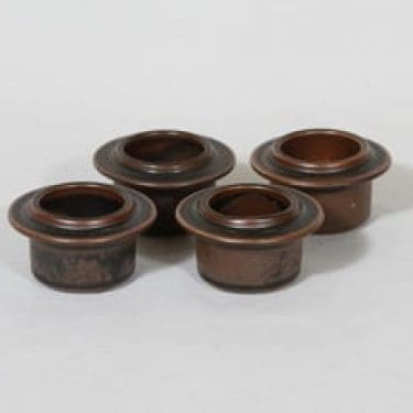 Arabia Ruska munakupit, ruskea, 4 kpl, suunnittelija Ulla Procope,