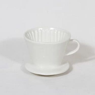 Arabia KS 1 kahvisuodatin, valkoinen, suunnittelija , pieni, koristelematon