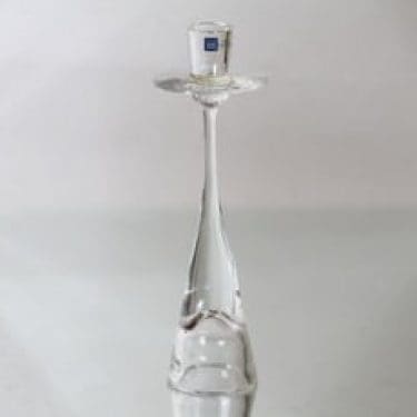 Nuutajärvi Aurora kynttilänjalka, kirkas, suunnittelija Heikki Orvola,