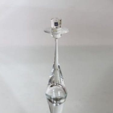 Nuutajärvi Aurora kynttilänjalka, kirkas, suunnittelija Heikki Orvola, pieni