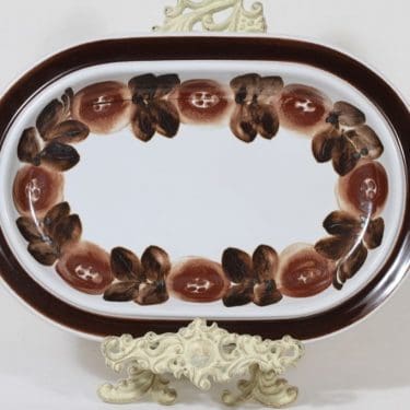 Arabia Rosmarin vati, käsinmaalattu, suunnittelija Ulla Procope, käsinmaalattu, signeerattu, soikea