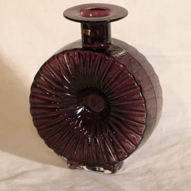 Riihimäen lasi Aurinkopullo aurinkopullo, punaharmaa, suunnittelija Helena Tynell, sävy XVII