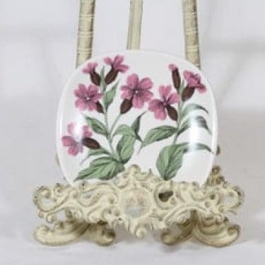 Arabia Botanica koristelautanen, Puna-ailakki, suunnittelija Esteri Tomula, Puna-ailakki, pieni, serikuva