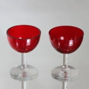 Nuutajärvi 1125 lasit, 8 cl, 2 kpl, suunnittelija Saara Hopea, 8 cl