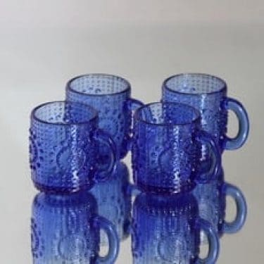 Riihimäen lasi Grapponia kupit, 10 cl, 4 kpl, suunnittelija Nanny Still, 10 cl