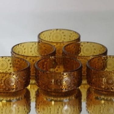 Riihimäen lasi Grapponia annoskulhot, 18 cl, 6 kpl, suunnittelija Nanny Still, 18 cl