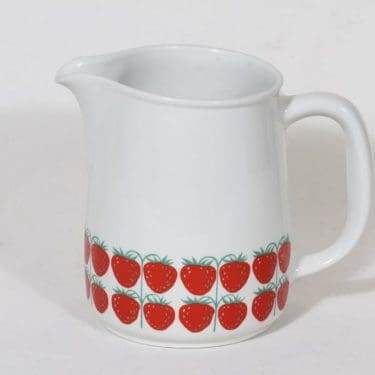 Arabia Pomona kaadin, mansikka, suunnittelija Raija Uosikkinen, mansikka, 1 l, serikuva, retro