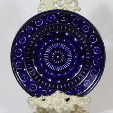 Arabia Valencia lautanen, syvä, suunnittelija Ulla Procope, syvä, käsinmaalattu, signeerattu