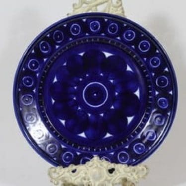 Arabia Valencia lautanen, matala, suunnittelija Ulla Procope, matala, käsinmaalattu, signeerattu