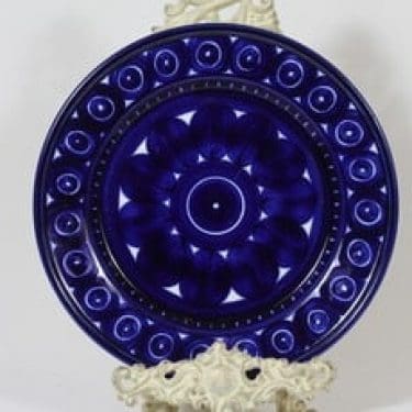 Arabia Valencia lautanen, matala, suunnittelija Ulla Procope, matala, käsinmaalattu, signeerattu