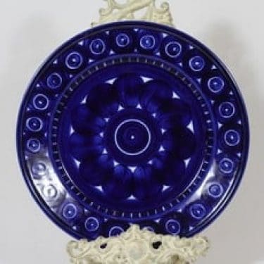 Arabia Valencia lautanen, matala, suunnittelija Ulla Procope, matala, käsinmaalattu, signeerattu