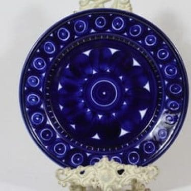 Arabia Valencia lautanen, matala, suunnittelija Ulla Procope, matala, käsinmaalattu, signeerattu