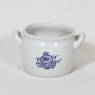 Arabia B 1 ruukku, 1 l, suunnittelija , 1 l, kobolttimaalattu, kukkakuvio