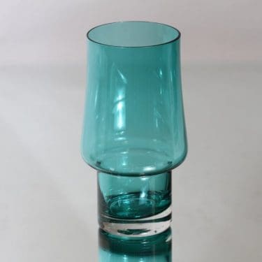 Riihimäen lasi 1473 maljakko, turkoosi, suunnittelija Tamara Aladin,