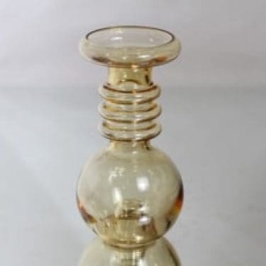 Riihimäen lasi Carmen kääntömaljakko, amber, suunnittelija Tamara Aladin,