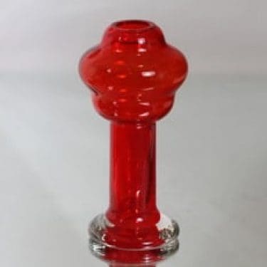 Riihimäen lasi Puisto maljakko, punainen, suunnittelija Ulla-Maija Vikman,