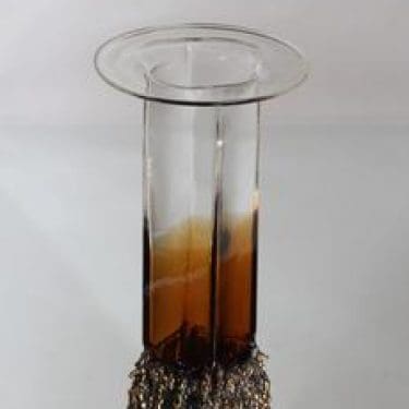 Turun hopea|Kumela maljakko, signeerattu, suunnittelija Pentti Sarpaneva, signeerattu, pronssivanne