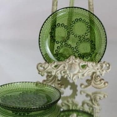 Riihimäen lasi Grapponia lautaset, vihreä, 2 kpl, suunnittelija Nanny Still,