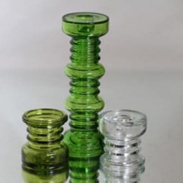 Riihimäen lasi Carmen kääntömaljakot, eri värejä, 3 kpl, suunnittelija Tamara Aladin,